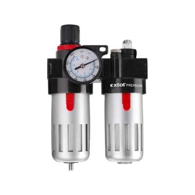 8865105 EXTOL 1/4" Professional Adjustable Pneumatic Air Filter Regulator And Lubricator for Pneumatic Tools