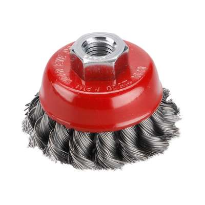 17007 EXTOL CRAFT 65mm M14*2mm bowl cup brush twisted wire 0.5mm rotary brushes for versatile use