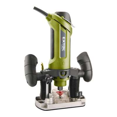 408010 EXTOL Craft 6.3mm 600W Speed Variable Portable Power Woodworking Plunge Router Electric Wood Milling Machine