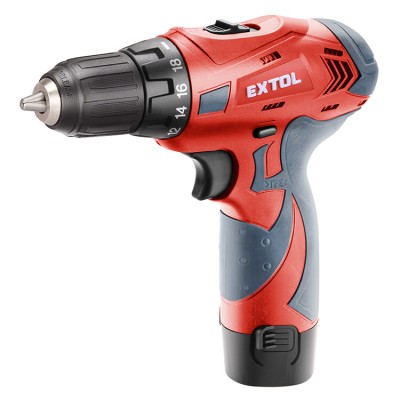 8891151 EXTOL 12V Li-ion(2x) 1500mAh Multi Function Charging Electric Drill Screwdriver Cordless Drill